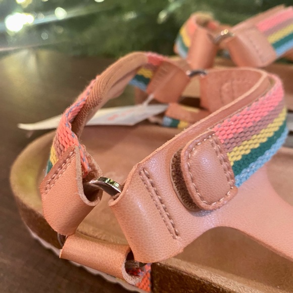 Cat & Jack’s (Target) Girls’ Sandals Brand New! Tan & Multicolored Size 5! - Picture 6 of 10